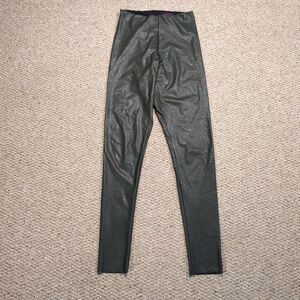 Commando Faux Leather Leggings Womens M Green High Rise Ankle Stretch